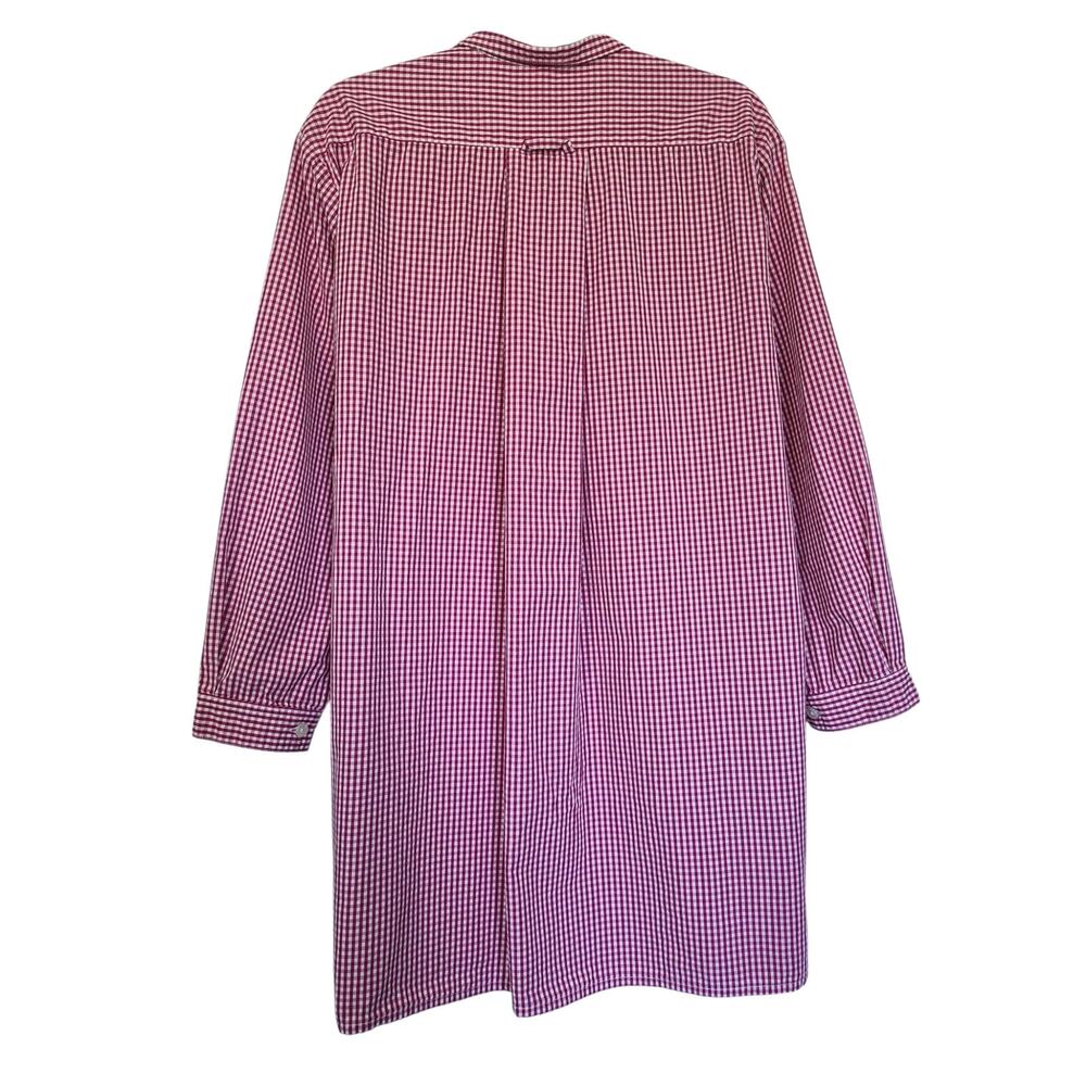 The Sleep Shirt Short Sleep Shirt - Red Shepherd Check (One Size) - Picture 4 of 5